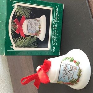 Mother and Dad bell ornament